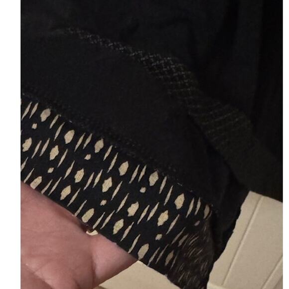 Alembika Black Contrast Hem Swing Tunic Asymmetrical Lagenlook Size 2 (8-10) - Picture 7 of 7